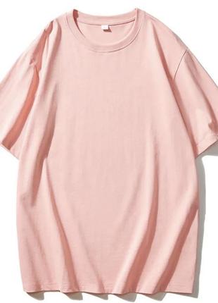 Базовая однотонная футболка от primark пудра розовая оверсайз2 фото