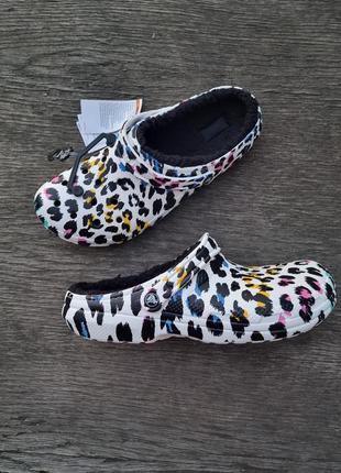 Мужские утепленные сабо crocs classic lined на меху м13-47/49-31см