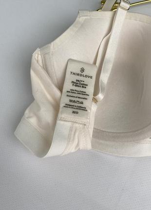 Классический хлопковый бюстгальтер thirdlove cotton t-shirt bra 🖤🤍usa 🇺🇸6 фото