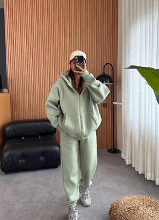 Костюм oversize : худі + джоггери для жінок щільний дуже стильний висока якість