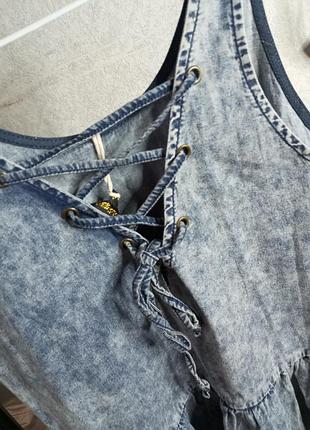 Красивое стильное джинсовые платье 6