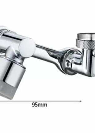 Насадка на кран аератор для змішувача вигнутий обертовий 360 градусів faucet splash head4 фото