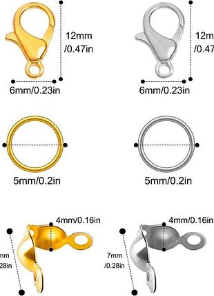 Realure 600 штук ювелирные застежки для браслетов золото серебро качественные ожерелья аксессуары2 фото