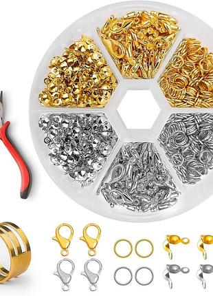 Realure 600 штук ювелирные застежки для браслетов золото серебро качественные ожерелья аксессуары