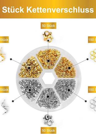 Realure 600 штук ювелирные застежки для браслетов золото серебро качественные ожерелья аксессуары6 фото