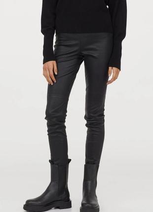 Стильні шкіряні штани, легінси 36-38 h&m 36/s4 фото