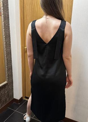 Чорна сукня комбінація,чорна сукня класична,сукня вечірня,класична чорна сукня ,сарафан жіночий6 фото