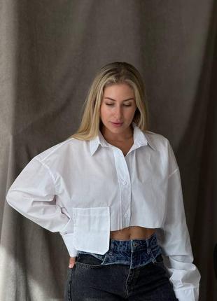 Укороченная рубашка в стиле "zara"
