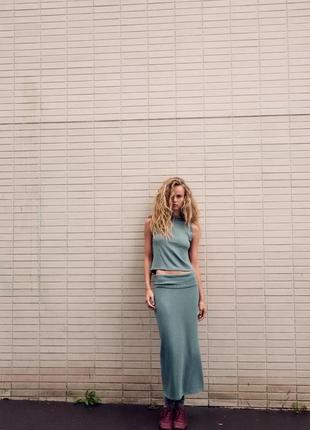 Костюм юбка жилетка zara