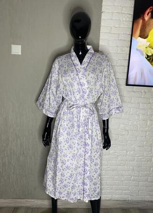 Тонкий халат в цветочный принт maddison, xxl -xxxl