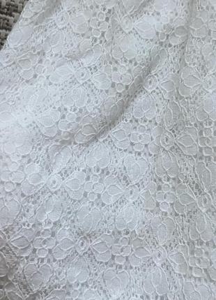 Біле мереживне плаття4 фото