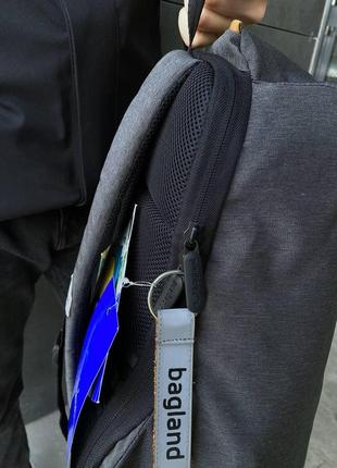 Рюкзак жіночий, чоловічий для ноутбука bagland vibe, сірий5 фото