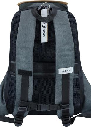 Рюкзак жіночий, чоловічий для ноутбука bagland vibe, сірий7 фото