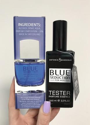 Тестер antonio banderas blue seduction for men 65 мл швейцарія