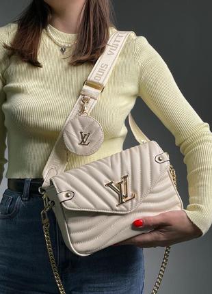 Сумка в стилі louis vuitton / louis vuitton wave cream/gold