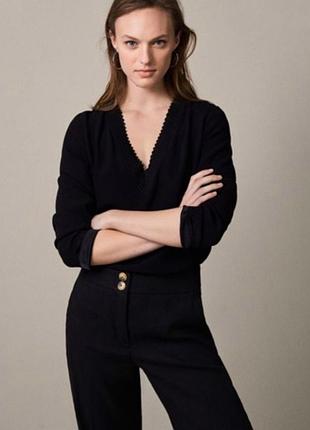 Розпродаж! massimo dutti джемпер з ажурною вставкою