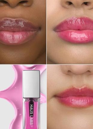 Розовый увлажняющий тинт увлажняющее масло маселка блеск бальзам для губ haus labs phd hybrid lip oil tint sheer pink2 фото