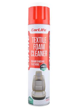 Carlife пенный очиститель текстиля, carlife textile foam cleaner, 650ml (cf651)