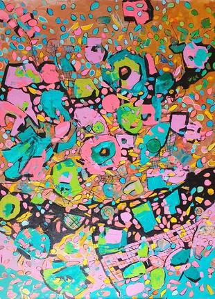 Картина 1м*0,8м абстракция масло&акрил/холст на подрамнике