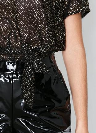 Шикарна шифонова блуза топ із зав'язками tract-квітка5 фото