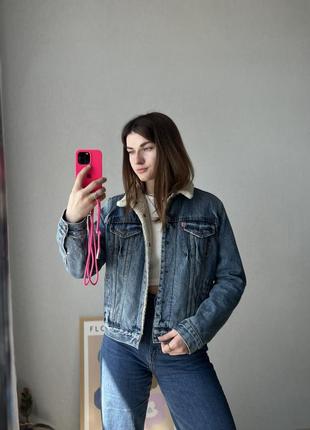 Levis левайс тепла джинсовка утеплена шерпа levis levi’s