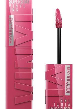 Стійка рідка помада для губ maybelline superstay vinyl ink liquid lipstick 20 coy