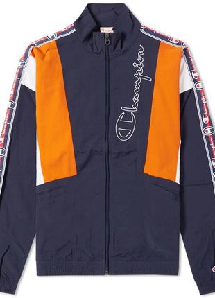 Куртка ветровка champion reverse weave vintage taped nylon track jacket multicolor