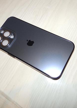 Чехол на iphone 15 pro max glass matte tpu+glass с защитой камеры