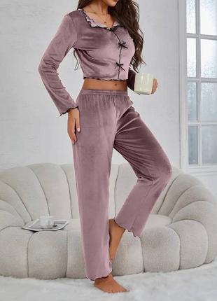 Пижама велюр на меху