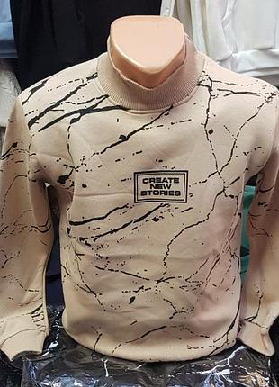 Реглан, гольф на флісі на зріст від 128 до 152 толстовка