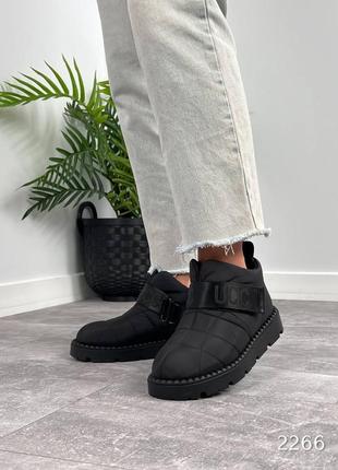 Черные женские зимние дутики ботинки ботинки из плащевки женские зимние хайтопы дутики