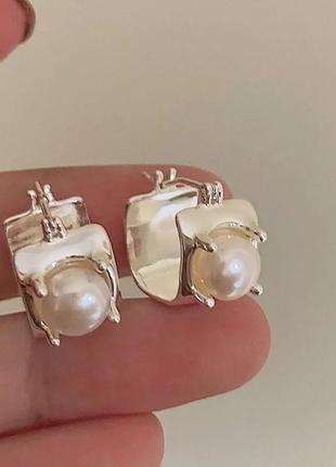 Серьги серебро оригинальные стильные silver ♥️
