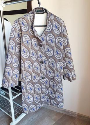 Кардиган пальто в принт united states of benneton