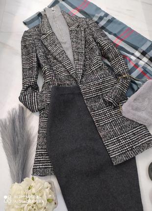 Подовжений жакет твідовий primark