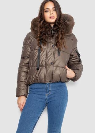 Куртка женская зимняя, цвет коричневый