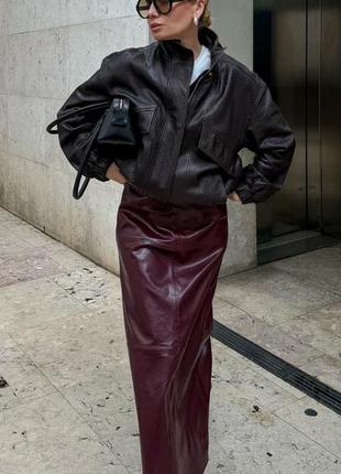 Куртка кожаная zara