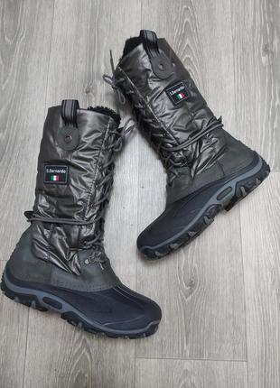 Женские итальянские непромокаемые зимние сапоги чоботи bernardo 39-40p