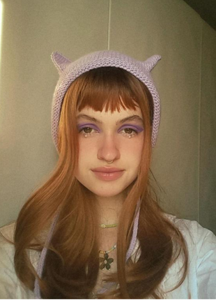 Шапка з вушками, чепчик з вушками, котошапка