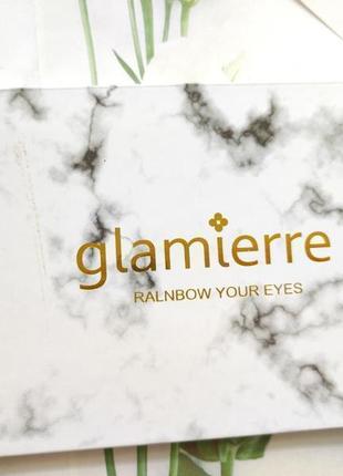 Палетка тіней глітери і матові яскраві glamierre rainbow10 фото