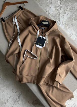 Костюм в стиле max mara кофта на застежке и брюки