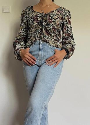 Блуза цветочный принт h&m2 фото