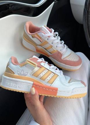 Женские кроссовки adidas forum yellow адидас форум желтый кожа распродаж уценка