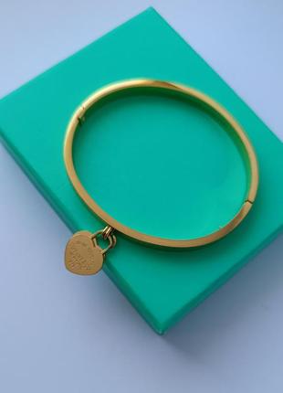 Браслет в стиле тиффани с двумя сердцами5 фото