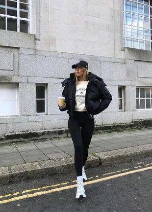 Безшовні легінси з утяжкою та широким пояском на флісі🔝