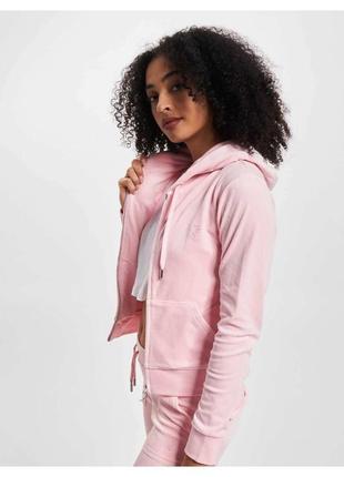 Оригинальная женская велюровая кофта худи на молнии juicy couture sport м