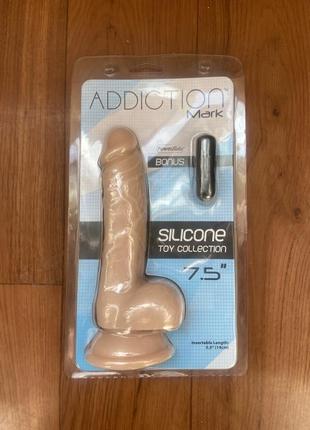 Фалоимитатор addiction mark 7.5” + виброкуля powerbullet