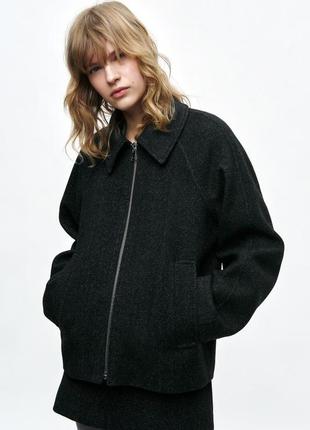 Полушерстяное пальто/куртка zara в стиле cos