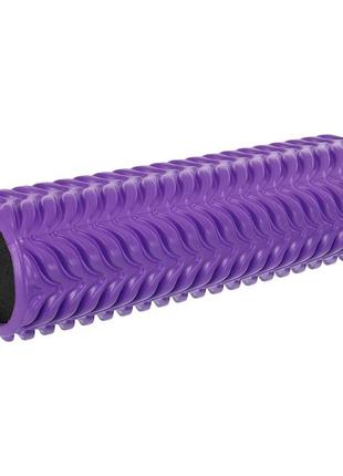 Роллер для йоги та пілатесу (мфр рол) grid roller fi-9392 45см фіолетовий (33508403), fdso
