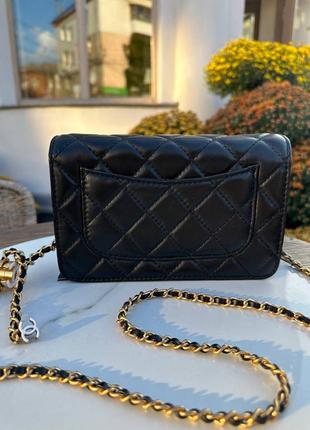 Сумка клатч в стиле chanel стоьбана на золотом цепочке кожаная7 фото