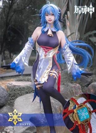 Парик гань юй геншин импакт - genshin impact cosplay ganyu аниме косплей